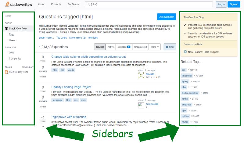 Sidebar website