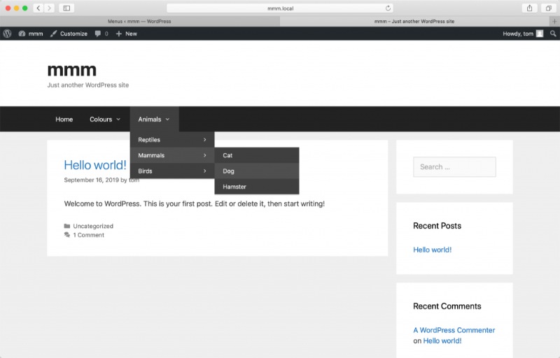 Tạo Mega Main Menu