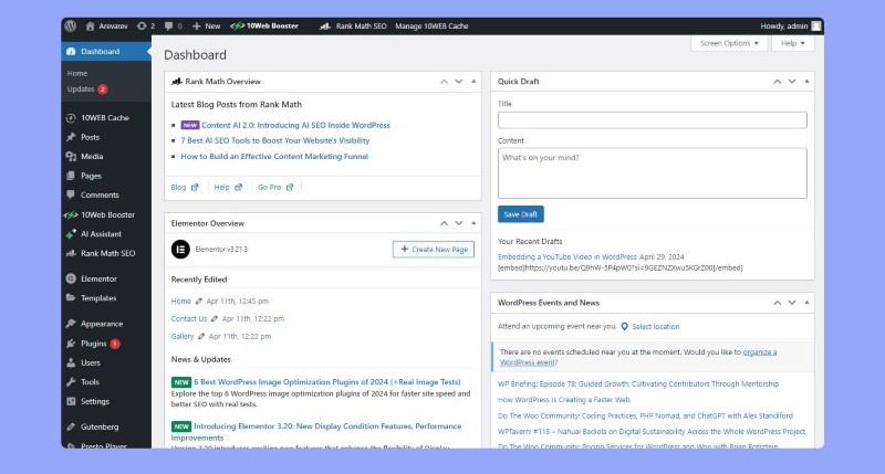 WordPress web